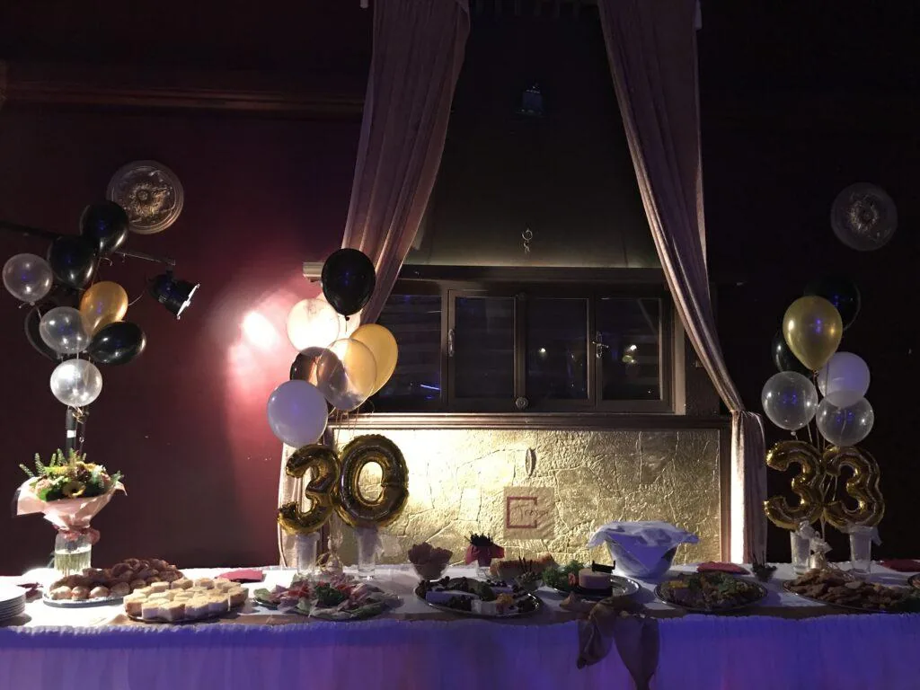 Light decoration above the dance floor